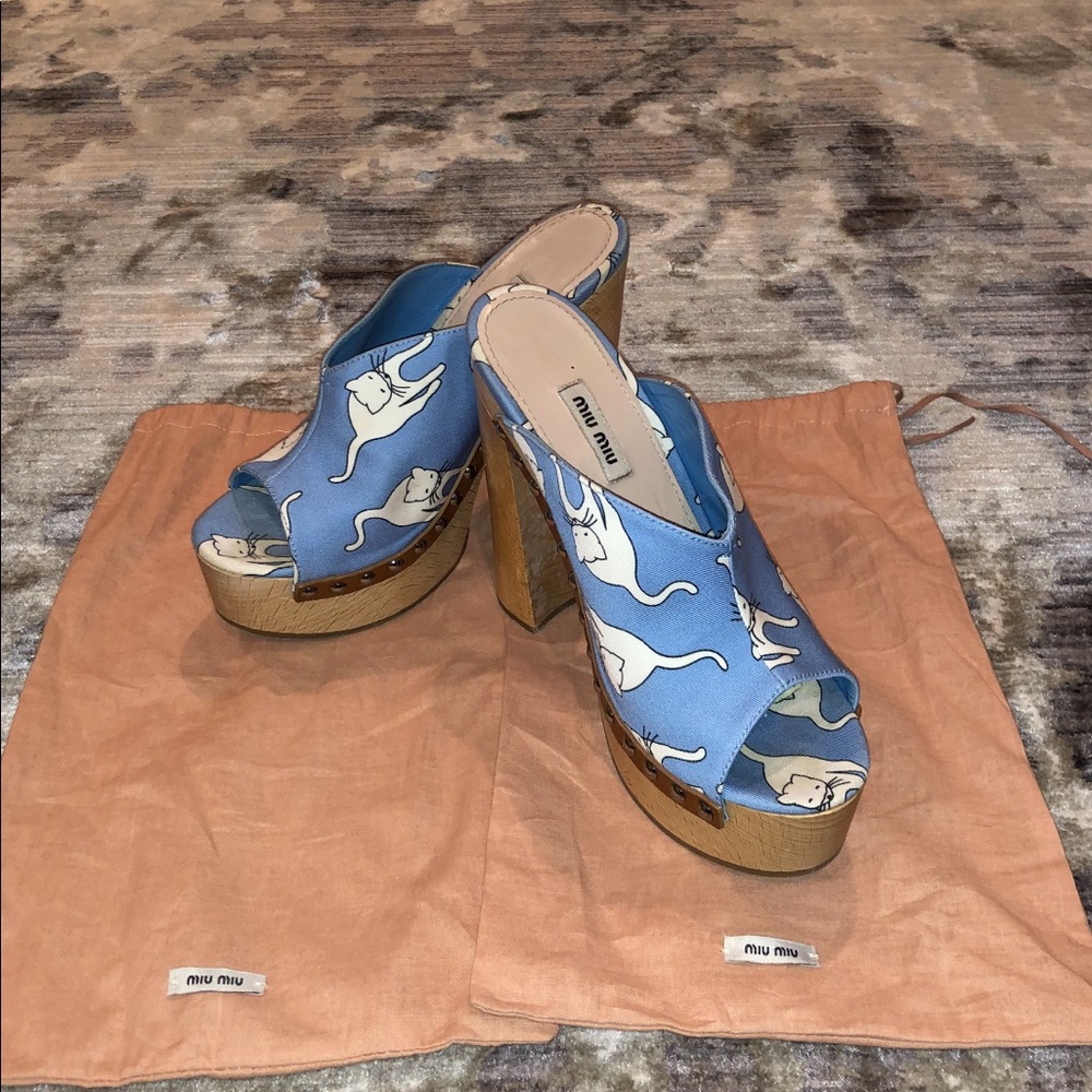 Authentic Miu Miu platform sandals